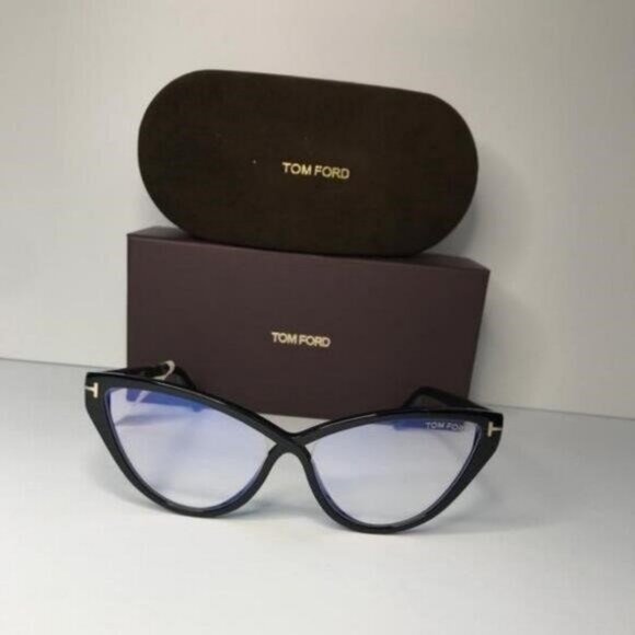 New Original TOM FORD FT5729 - B/V 001 This cat eye optical comes in a shiny - Picture 5 of 9